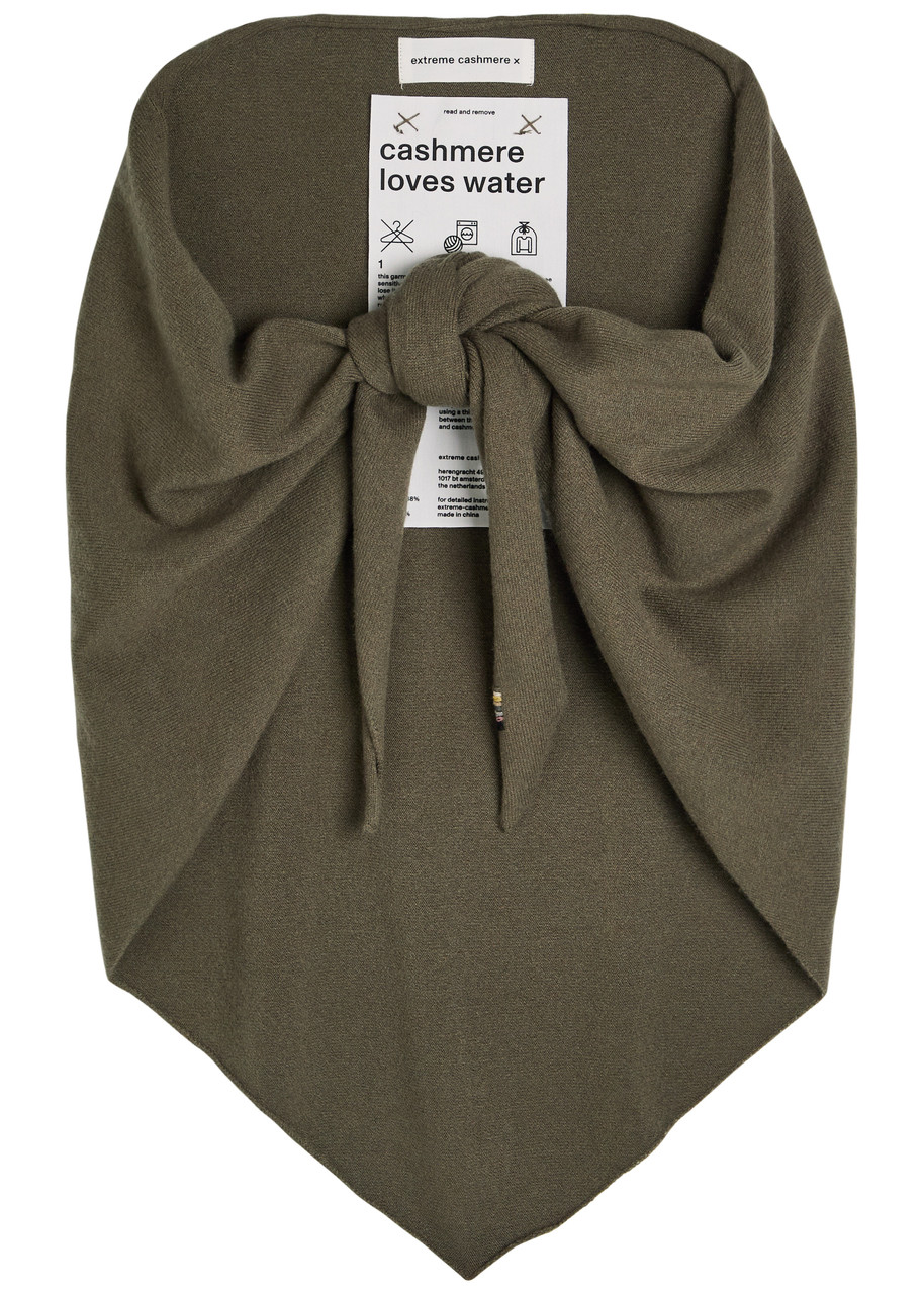 Extreme Cashmere N°150 Witch Cashmere-blend Triangle Scarf - Dark Green - One Size