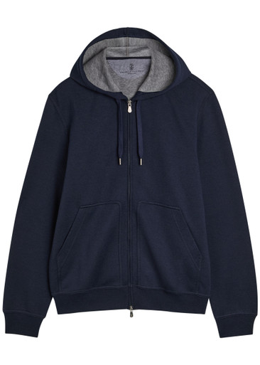 BRUNELLO CUCINELLI Hooded cotton-blend sweatshirt | Harvey Nichols