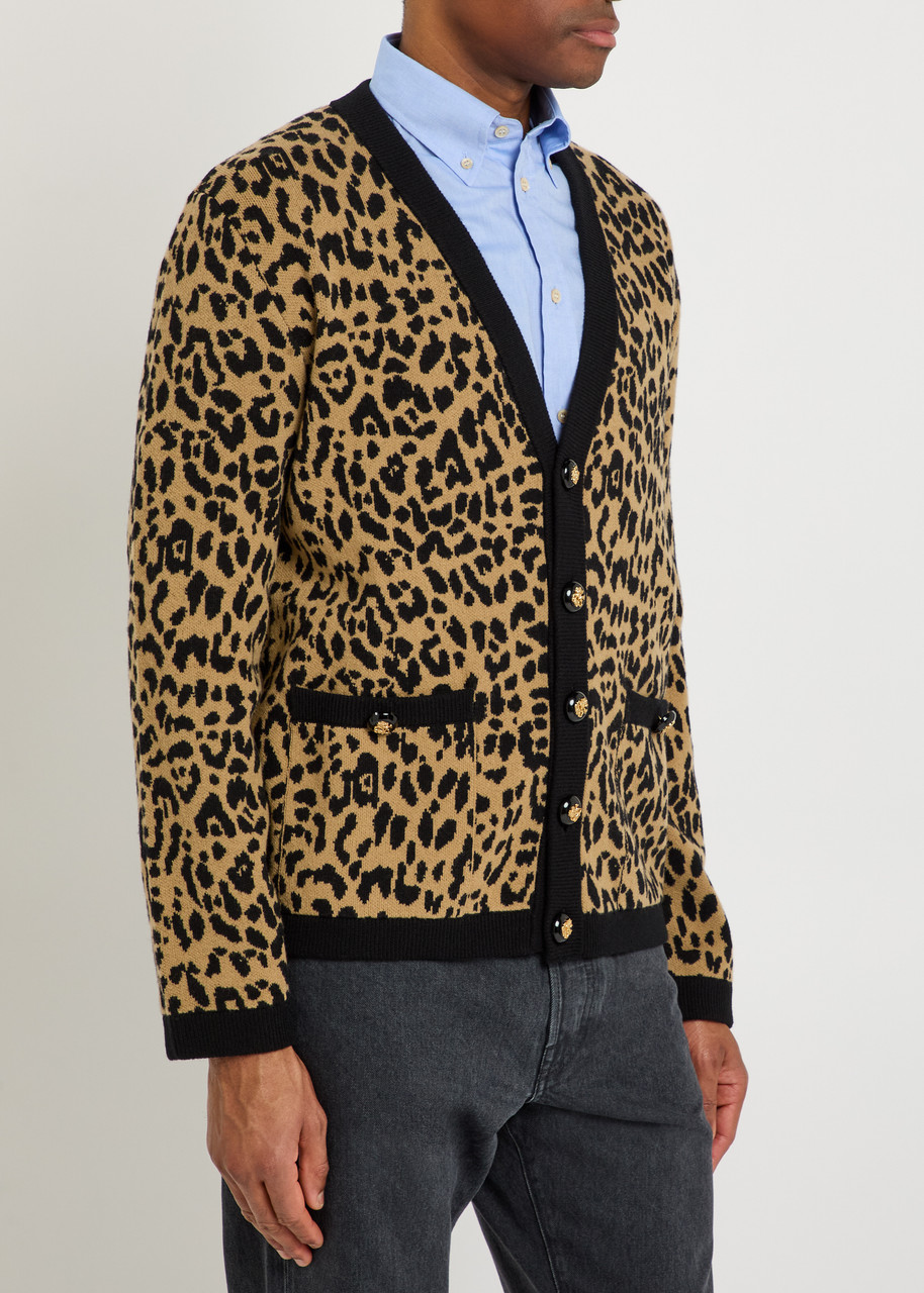  Valentino Garavani Leopard-print Wool Cardigan - Multicoloured 1 - L 