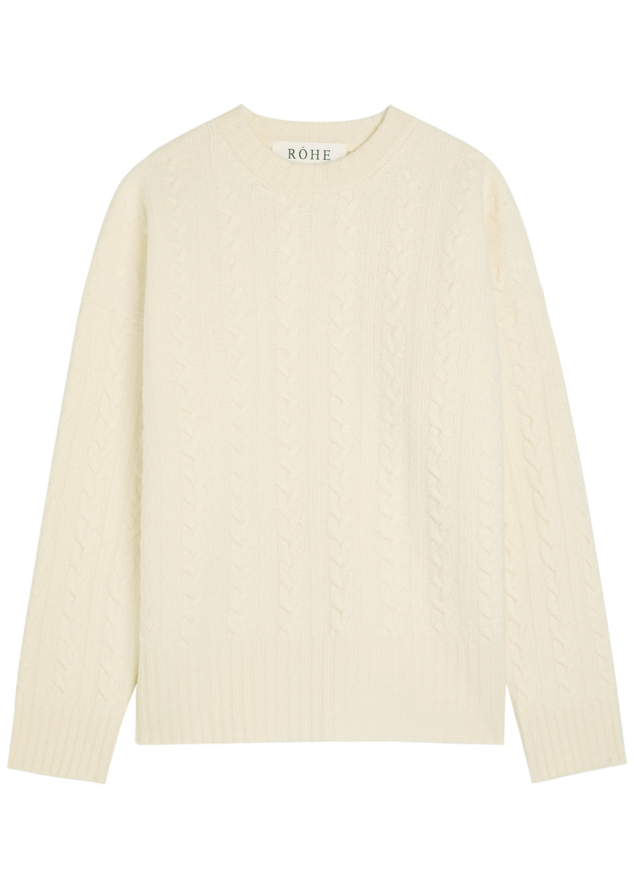 Rohe Cable-knit Wool Jumper - Off White - 36 (UK8 / S)
