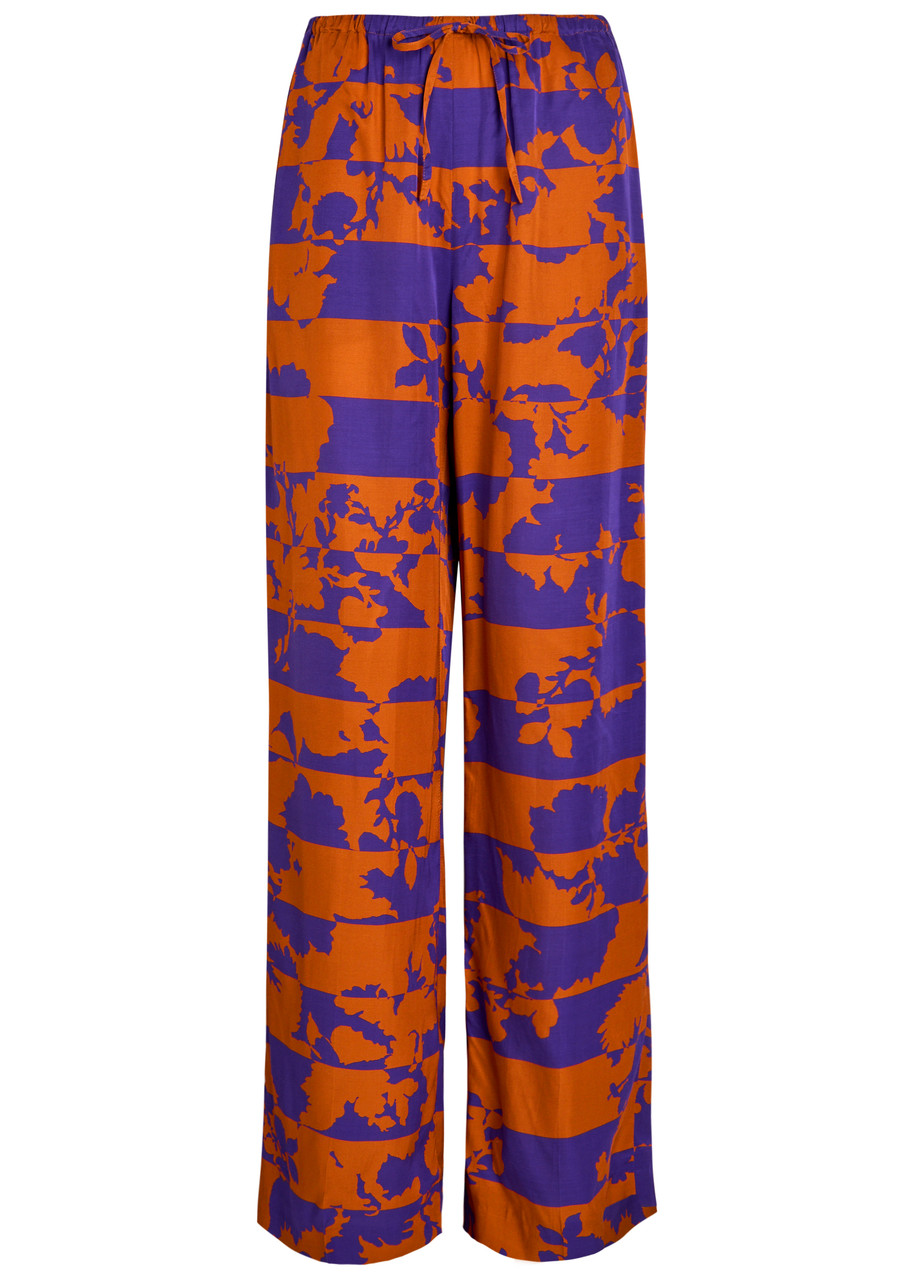 Dries Van Noten Puvis Printed Wide-leg Trousers - Orange - 42 (UK14 / L)