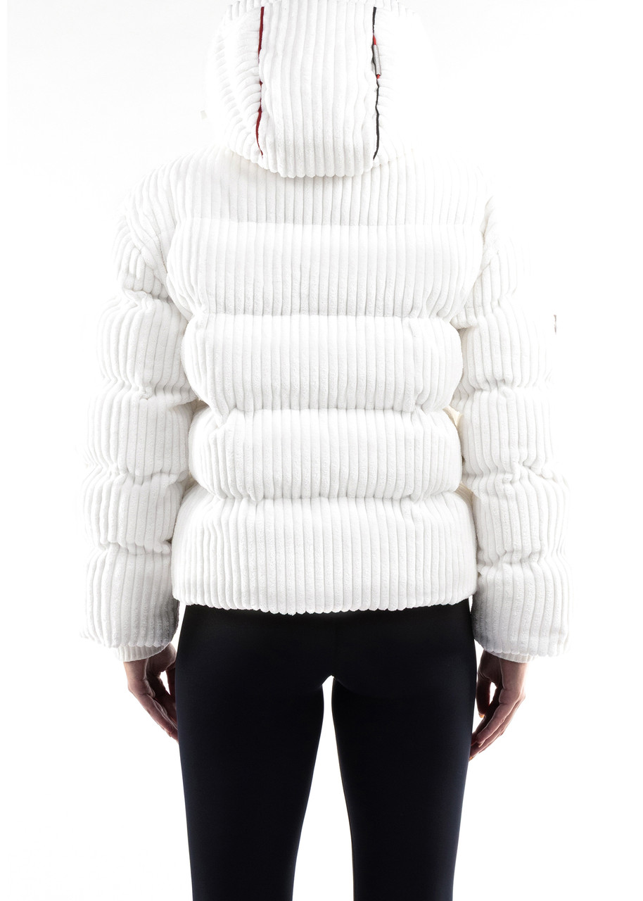 Malibu Ski Club Piste Puffer Jacket – White – L (UK14 / L)