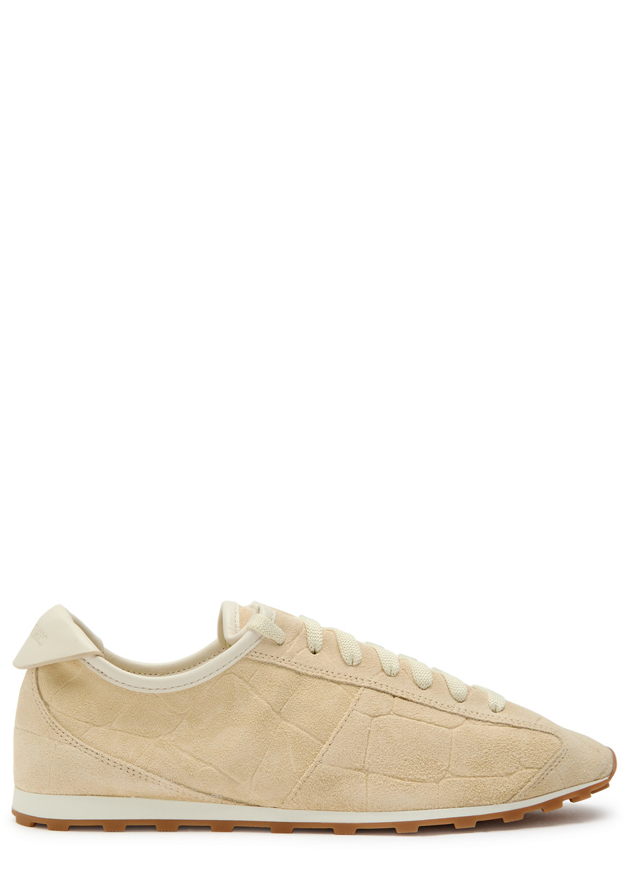 Jacquemus Les Tennis Textured Suede Sneakers - Ivory - 37 (IT37 / UK4)