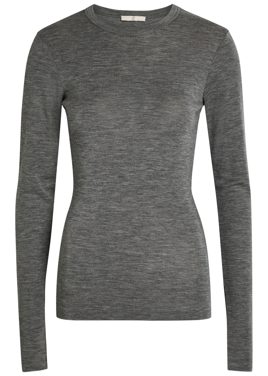 Rohe Crew-neck Merino Wool T-shirt - Grey - 36 (UK8 / S)