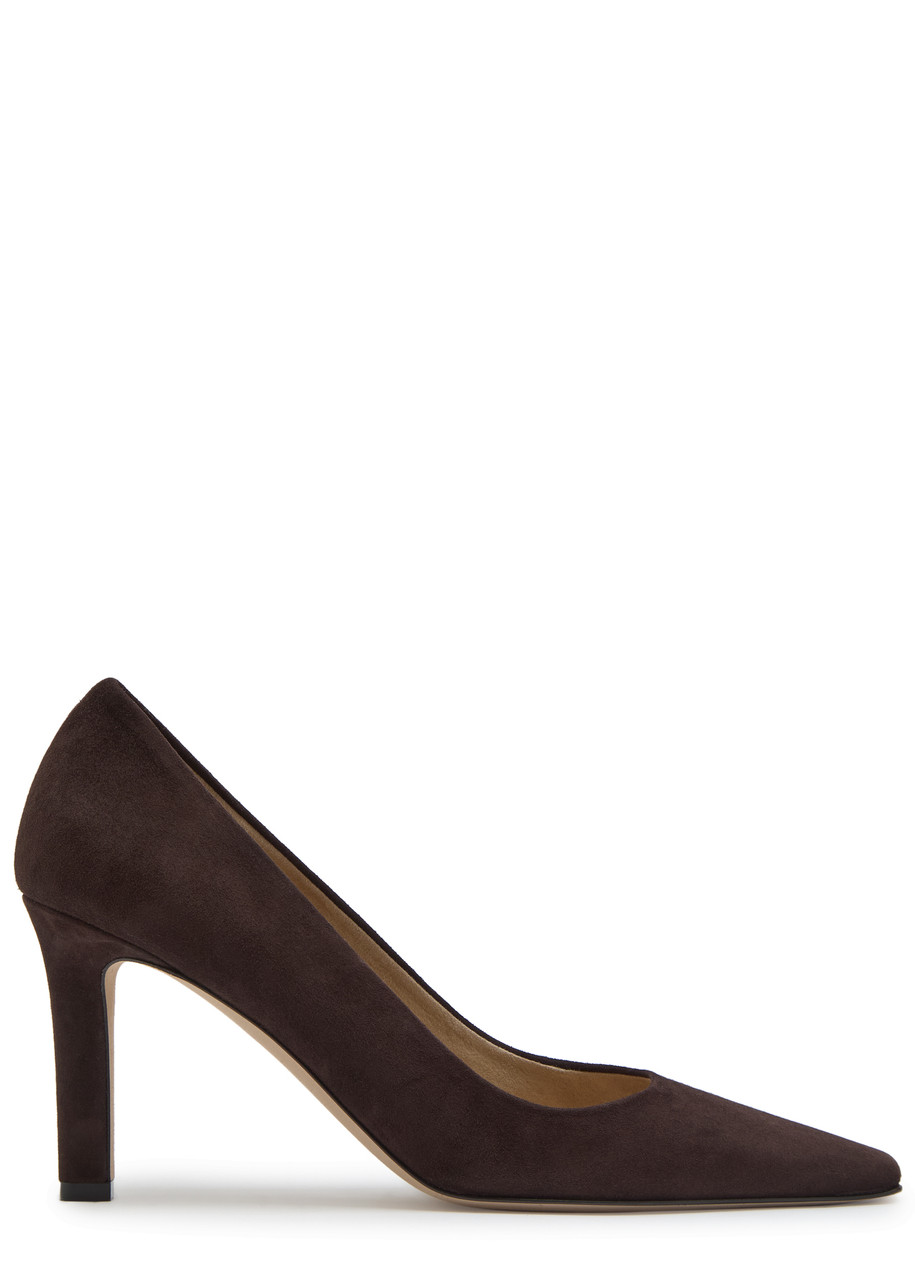 The Row Carla 80 Suede Pumps - Brown