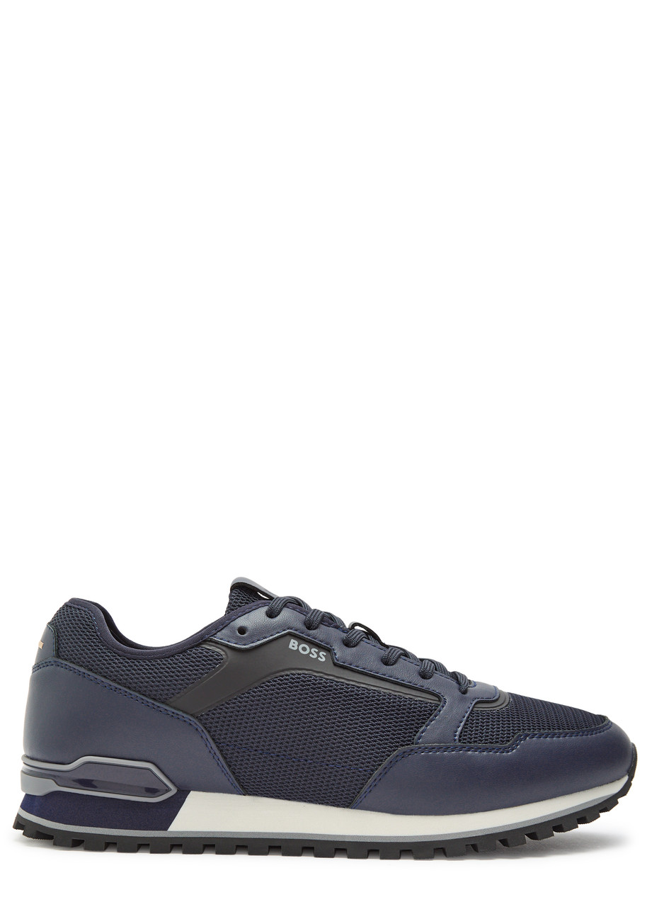 Boss Parkour Panelled Mesh Sneakers – Navy – 11 (IT45 / UK11) Boss Parkour Panelled Mesh Sneakers – Navy – 11 (IT45 / UK11)