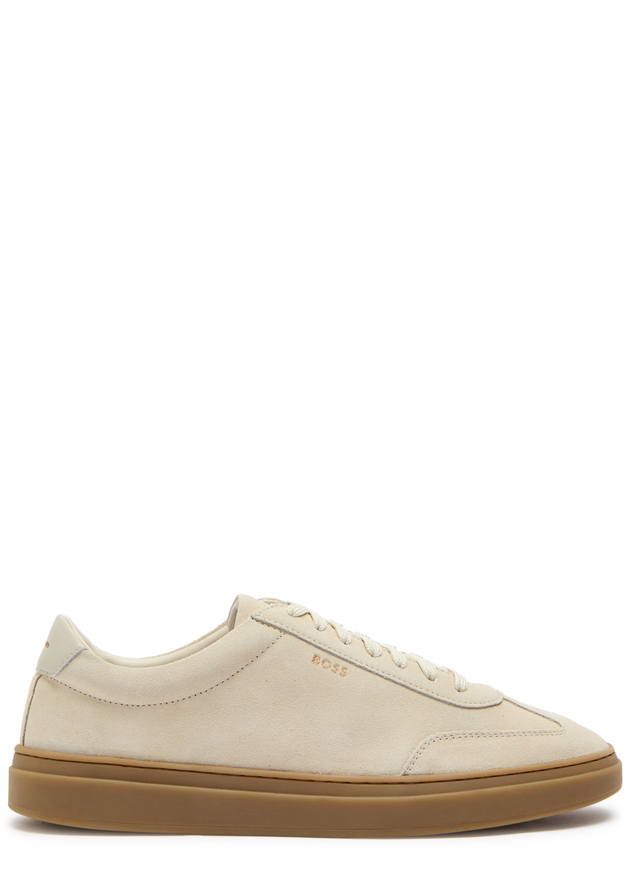 Boss Kieran Leather-trim Suede Sneakers – Beige – 7 (IT41 / UK7) Boss Kieran Leather-trim Suede Sneakers – Beige – 7 (IT41 / UK7)