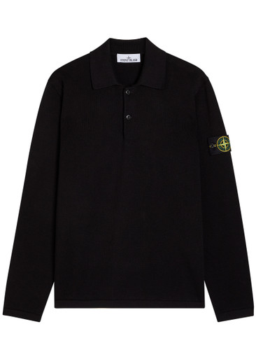 STONE ISLAND Knit cotton polo shirt | Harvey Nichols