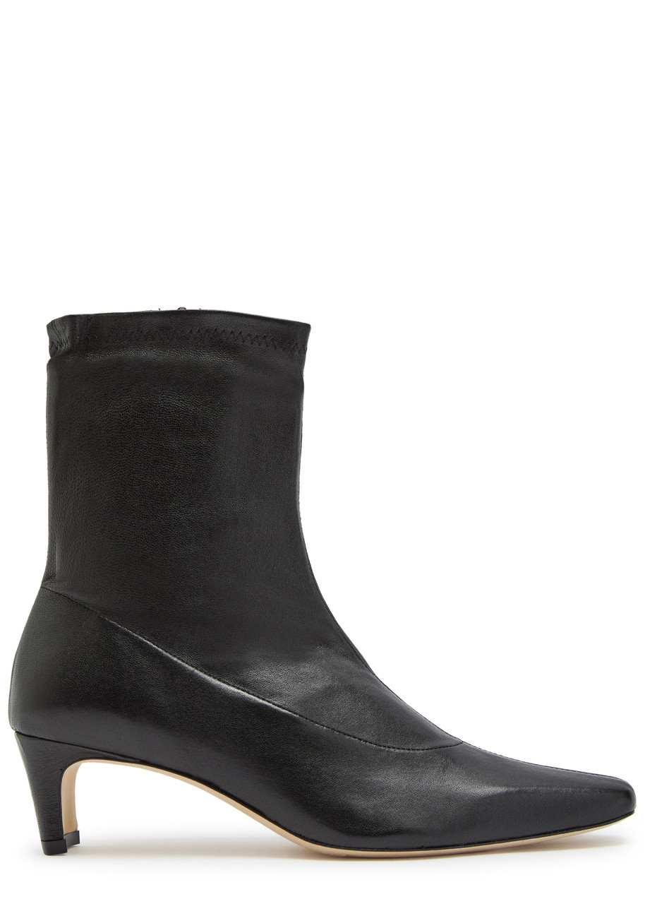 Staud Wally Leather Ankle Boots - Black - 41 (IT41/ UK8)