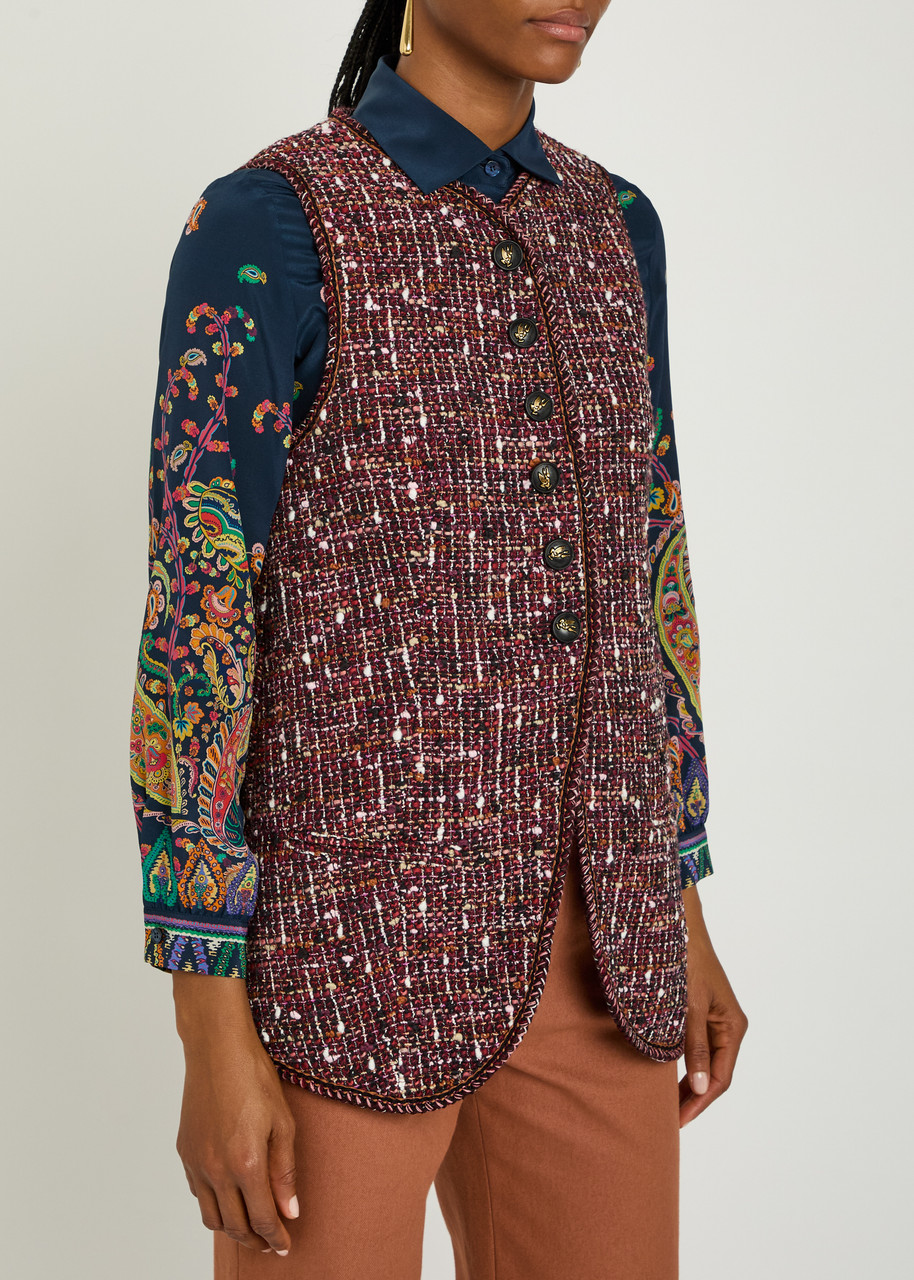  Etro Patterned Bouclé Gilet - Multicoloured 1 - 40 (uk8 / S) 
