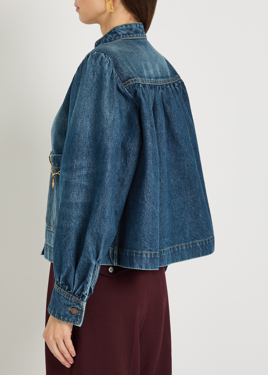  Chloe Capsule Embellished Denim Jacket - 42 (uk14 / L) 