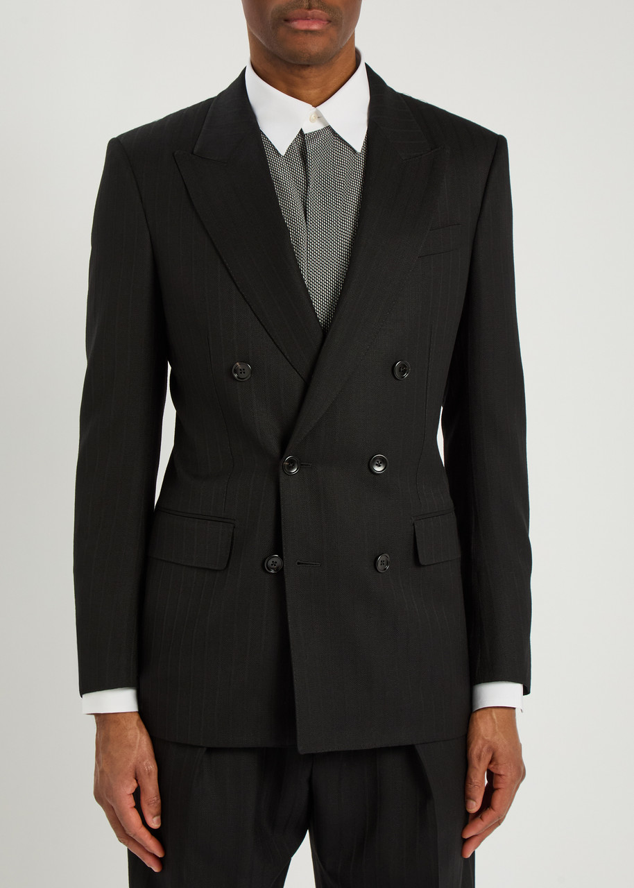  Tom Ford Striped Wool Blazer - Black - 48 (it48 / M) 