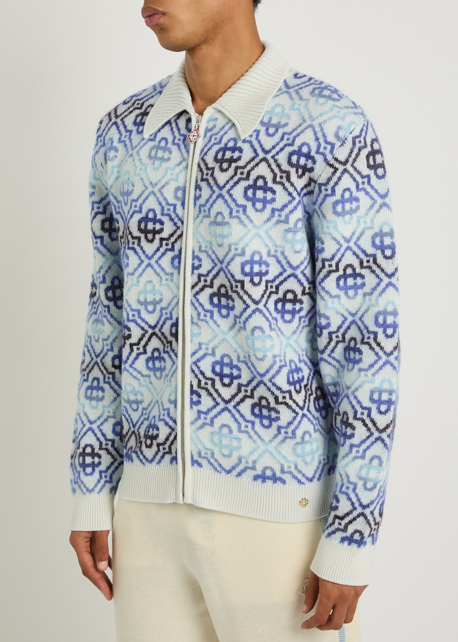  Casablanca Monogram Wool-blend Cardigan - Multicoloured 1 - S 