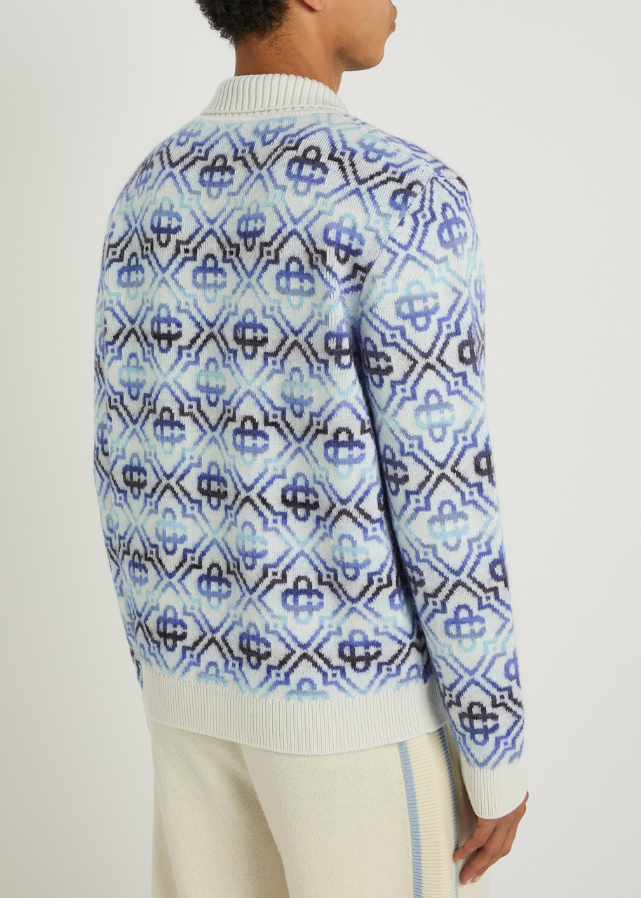  Casablanca Monogram Wool-blend Cardigan - Multicoloured 1 - S 