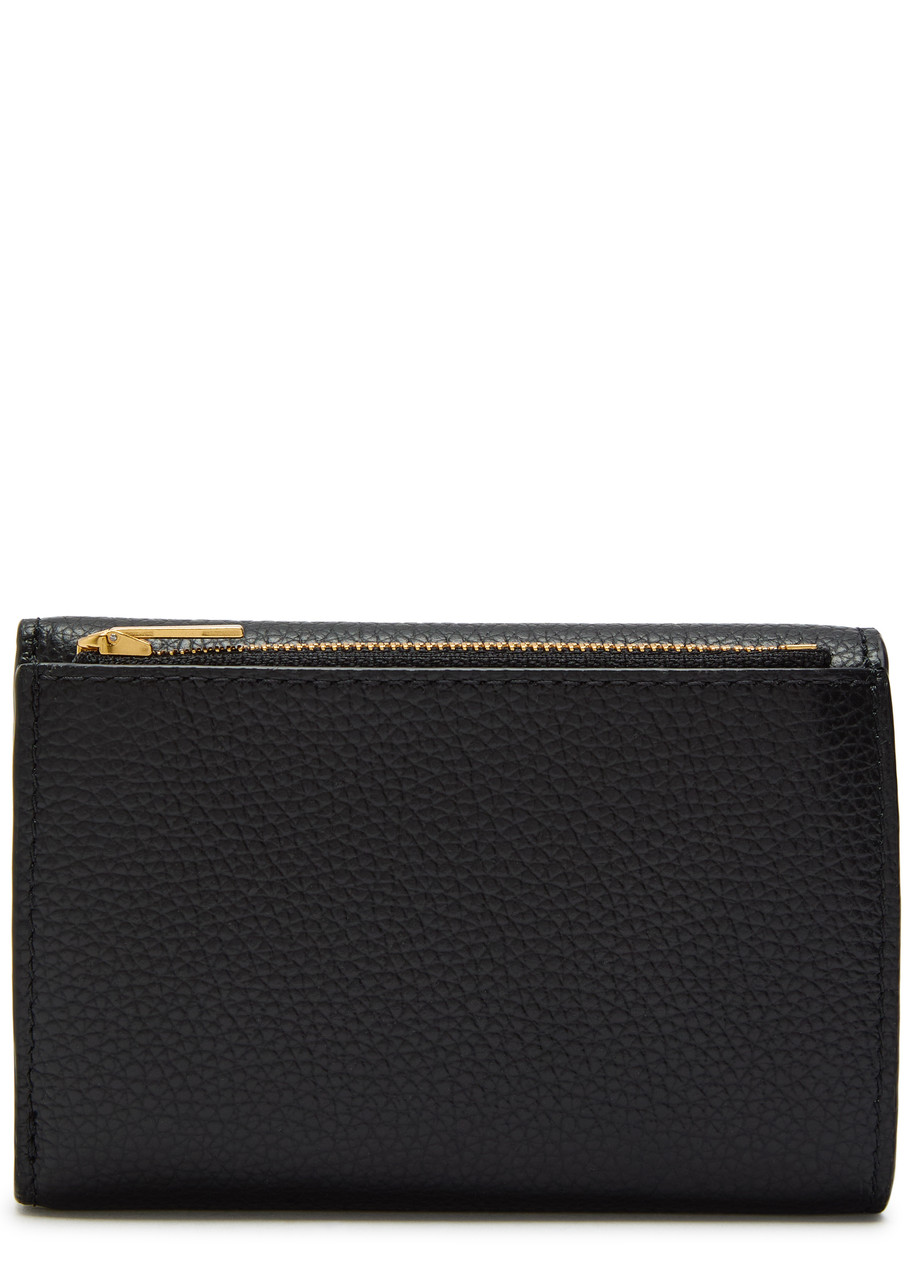 Mulberry Logo Grained Leather Wallet – Black – One Size