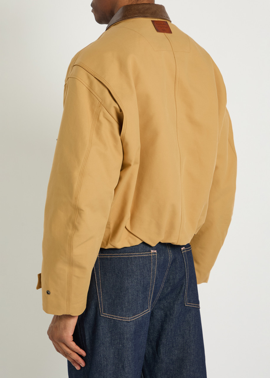  Acne Studios Opada Padded Leather-trim Cotton Jacket - Sand - 48 (it48 / M) 