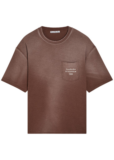 ACNE STUDIOS Distressed cotton-blend T-shirt | Harvey Nichols