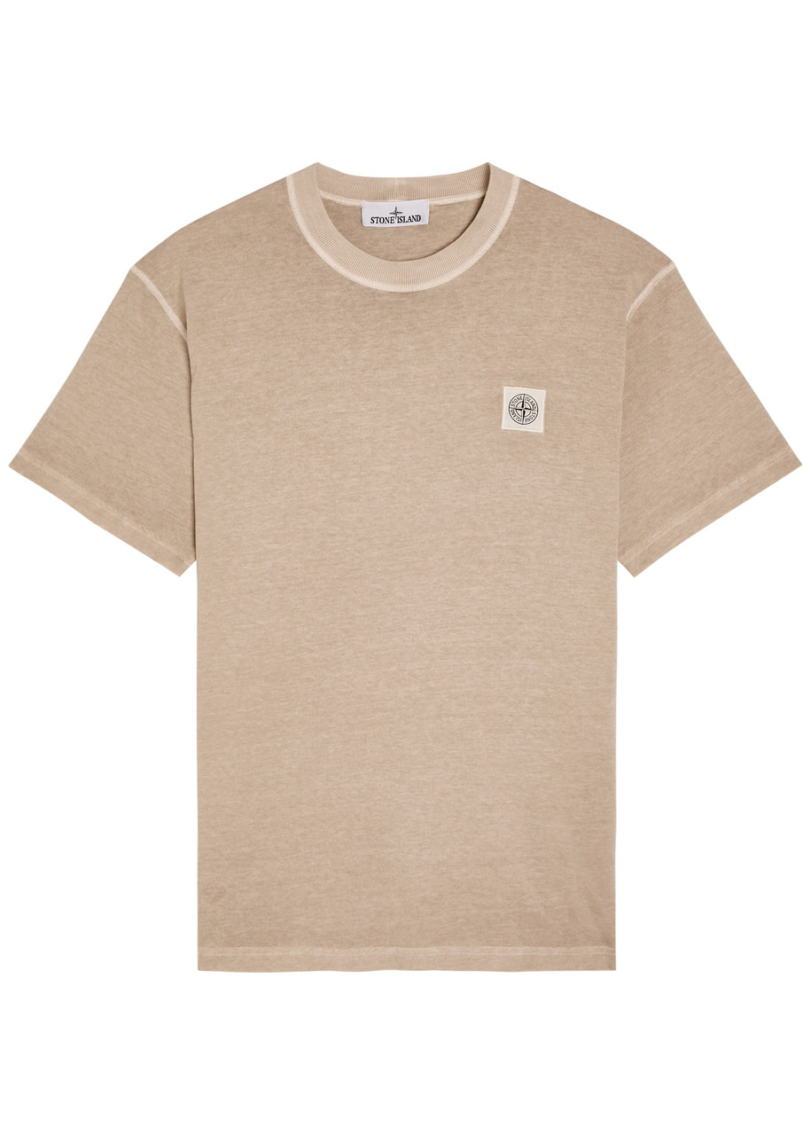 Stone Island Tonal Compass Logo Cotton T-shirt - Sand - L