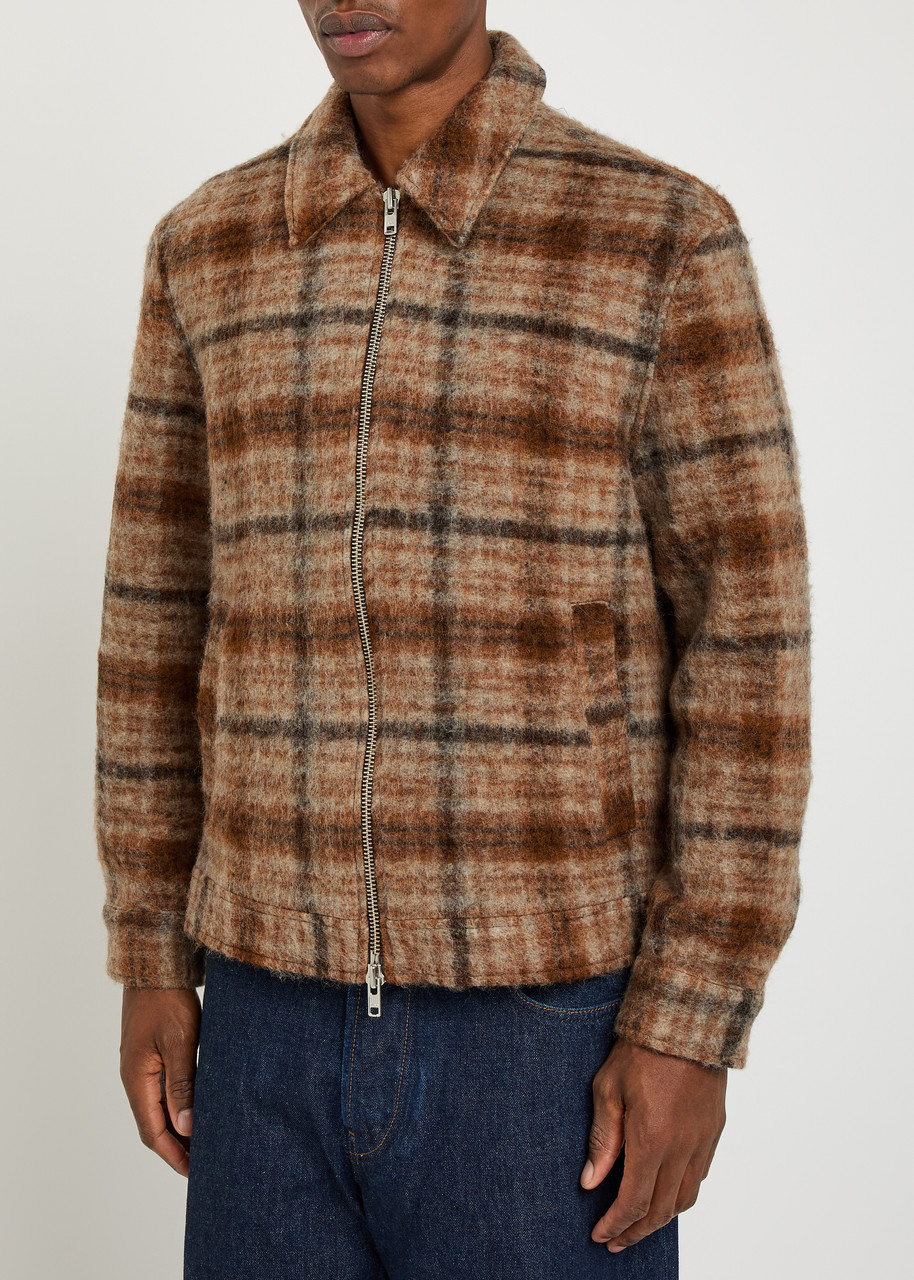  Wax London Heath Checked Wool-blend Jacket - Multicoloured 1 - L 