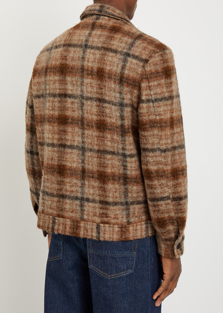  Wax London Heath Checked Wool-blend Jacket - Multicoloured 1 - L 