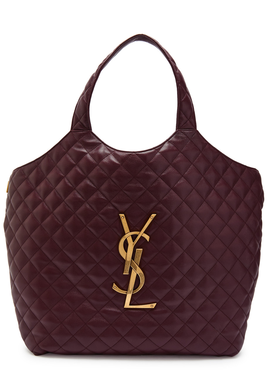Saint Laurent Icare Quilted Leather Tote bag - Bordeaux - One Size