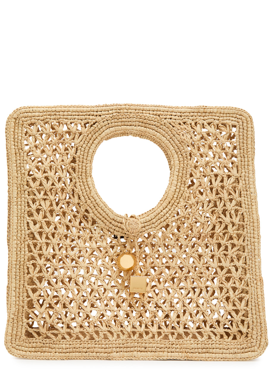 Jacquemus Le Petit Carre Spiaggia Raffia Tote bag - Natural - One Size