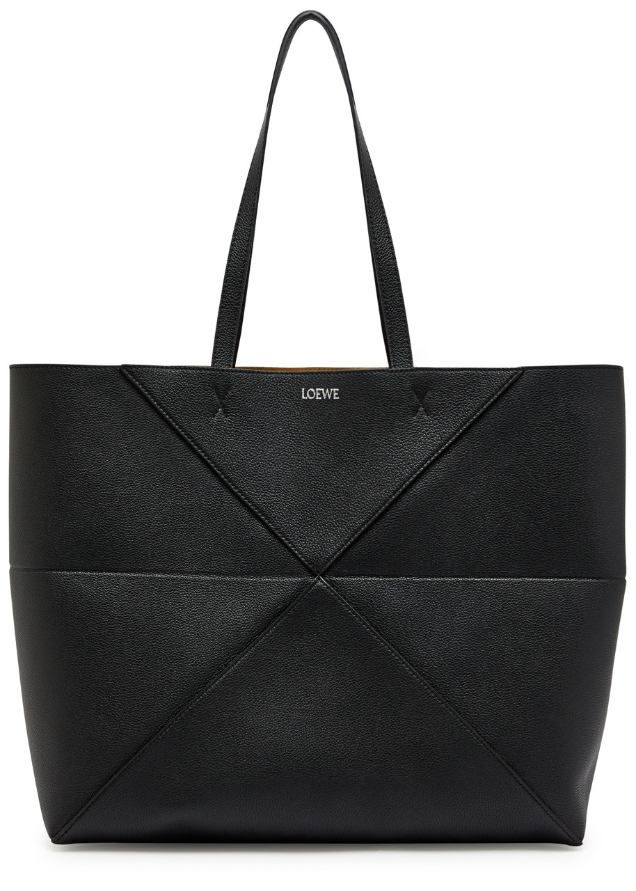 Loewe Puzzle Fold Grained Leather Tote bag - Black - One Size
