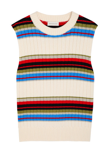 【emma】DRIES VAN NOTEN / wool vest DRIES VAN NOTEN Striped wool-blend twill vest | NET-A-PORTER