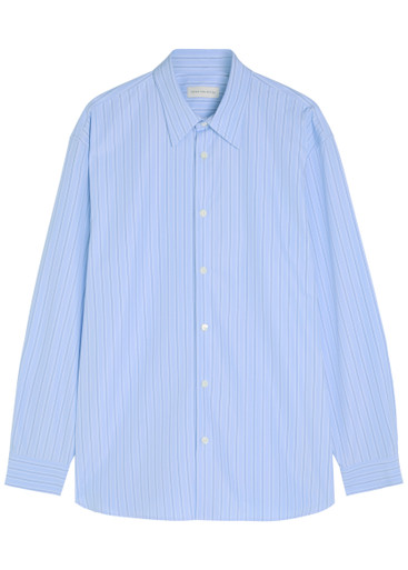DRIES VAN NOTEN Croom pinstriped cotton-poplin shirt | Harvey Nichols