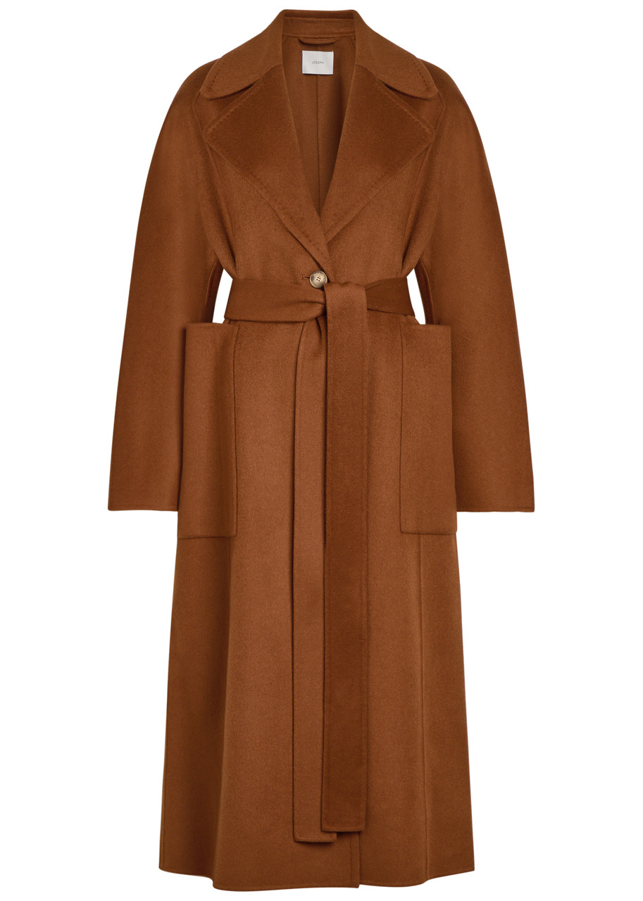 Joseph Spencer Belted Wool and Cashmere-blend Trench Coat - Rust - 32 (UK4 / Xxs)