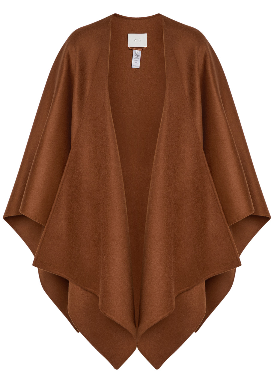 Joseph Cassidy Wool and Cashmere-blend Cape Coat - Rust - 40 (UK12 / M)