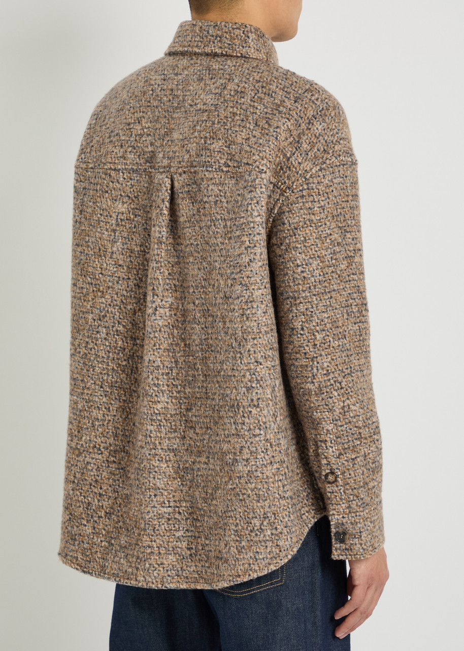  Loewe Logo-appliquéd Patterned Wool-blend Jacket - Beige - 48 (it48 / M) 