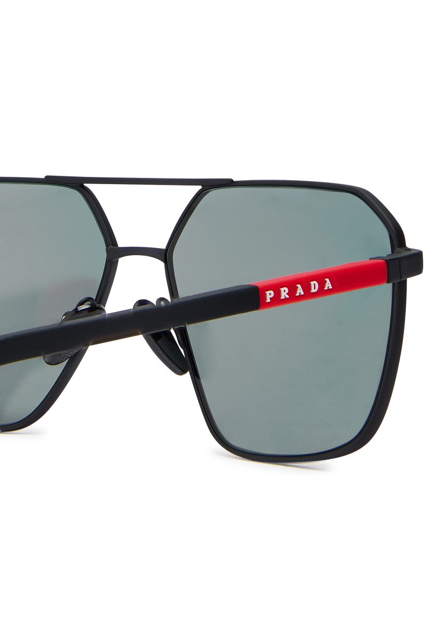  Prada Linea Rossa Aviator-style Sunglasses - Black - One Size 