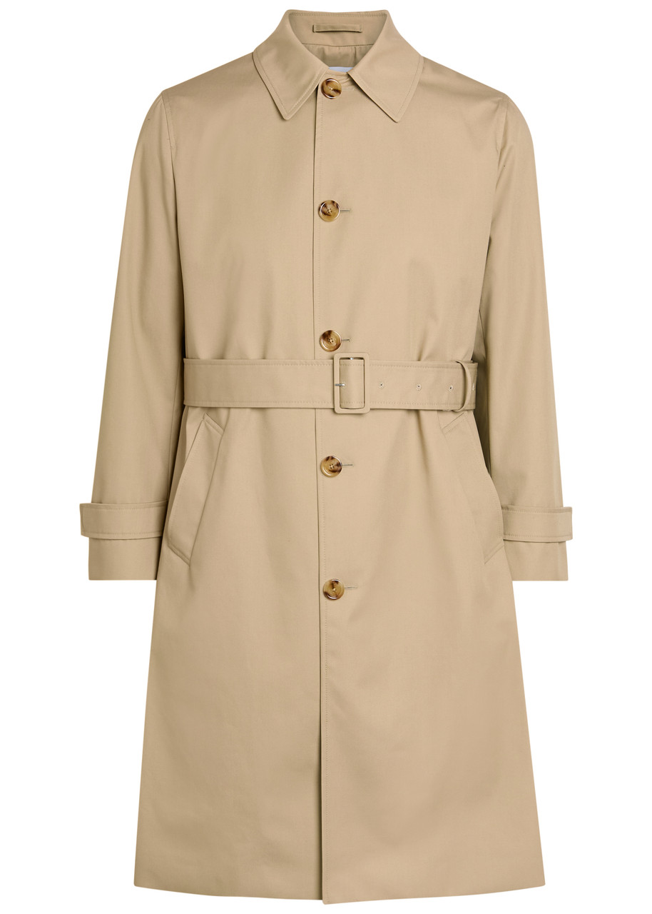 Lardini Belted Woven Trench Coat - Beige - 50 (UK40 / L)