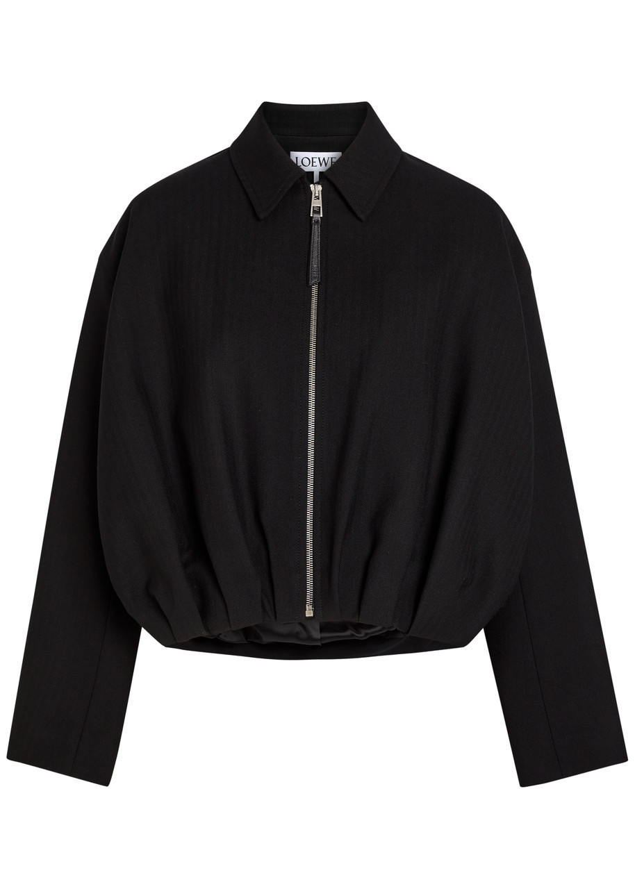 Loewe Draped Wool Jacket - Black - 38 (UK10 / S)