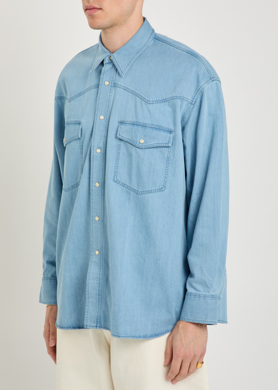  Studio Nicholson Denim Shirt - Blue - Xs 