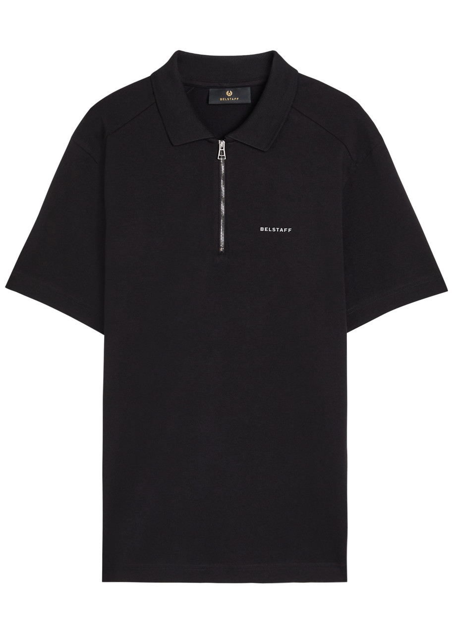 Belstaff Alloy Logo Stretch-cotton Polo Shirt – Black – M