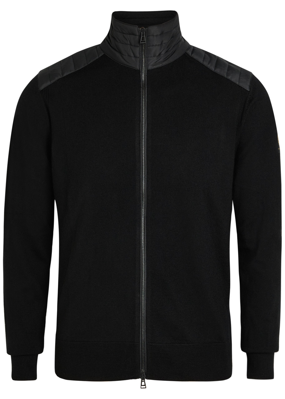 Belstaff Kelby Zip-up Wool-blend Cardigan - Black - XL