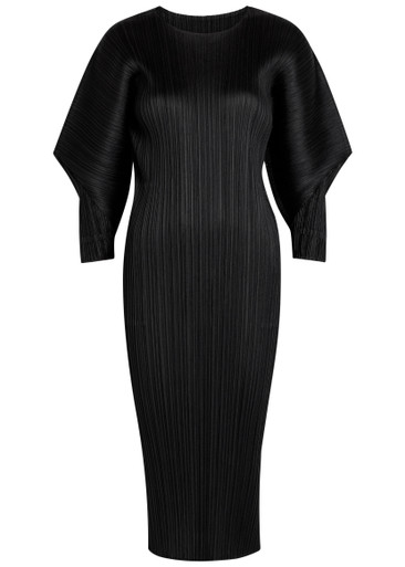 PLEATS PLEASE ISSEY MIYAKE Pleated woven midi dress | Harvey Nichols