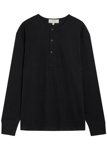 STUDIO NICHOLSON Round-neck cotton henley T-shirt | Harvey Nichols