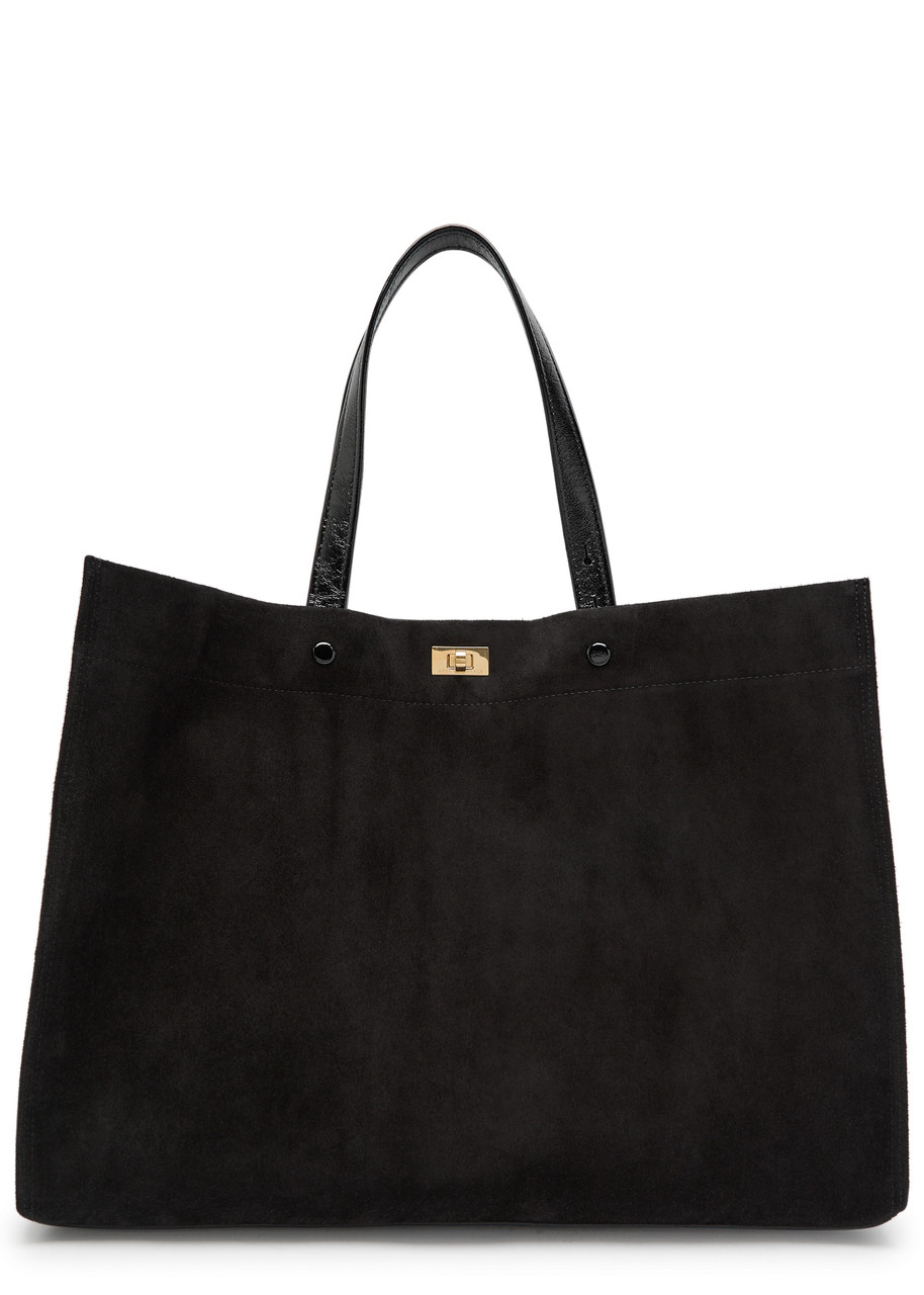 Anya Hindmarch Mortimer Patent Leather Tote Bag In Black