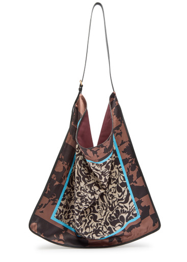 DRIES VAN NOTEN Printed satin tote bag | Harvey Nichols