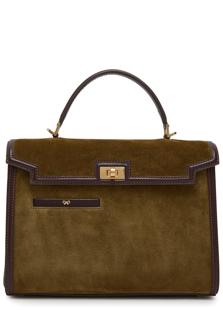 Anya Hindmarch Mortimer Suede top Handle bag - Green - One Size