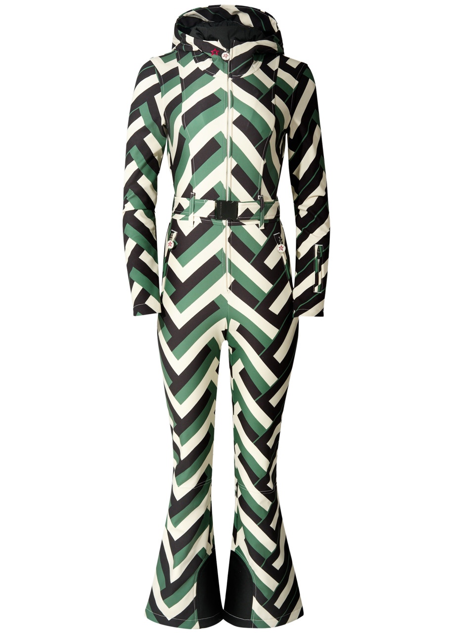 Perfect Moment Tignes Printed Shell ski Suit - Green - XL (UK14)