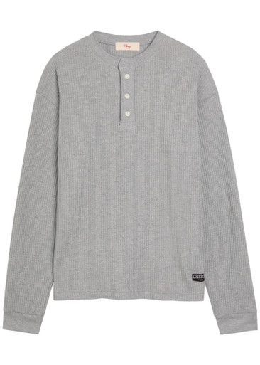 CHERRY LOS ANGELES Chevron Classic waffle henley T-shirt | Harvey