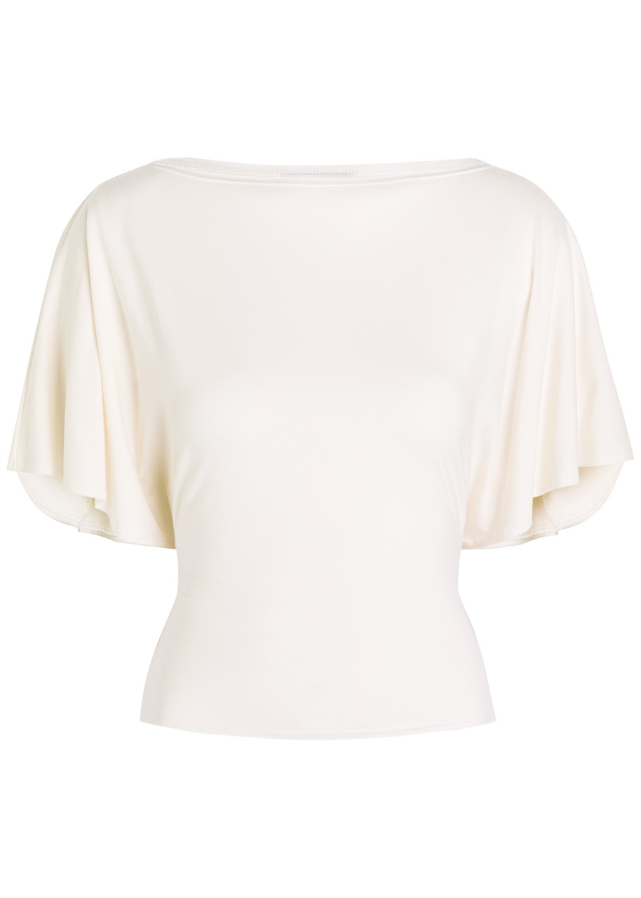 Reformation Avery Waist-tie Stretch-jersey top - White - XL (UK16 / XL)