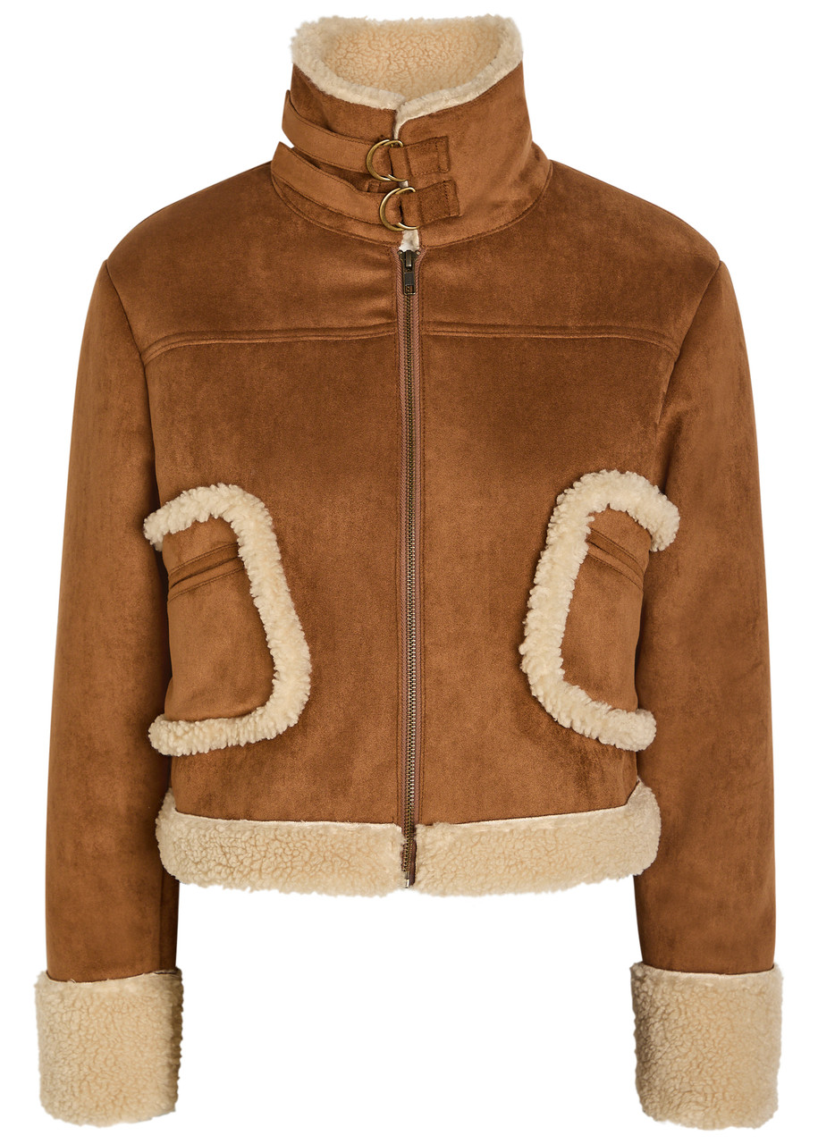 Mother The On Thin Ice Faux Suede Jacket - Brown - S (UK8-10 / S)