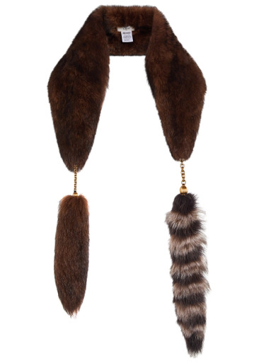 CHLOE The Treasure Tails shearling scarf | Harvey Nichols