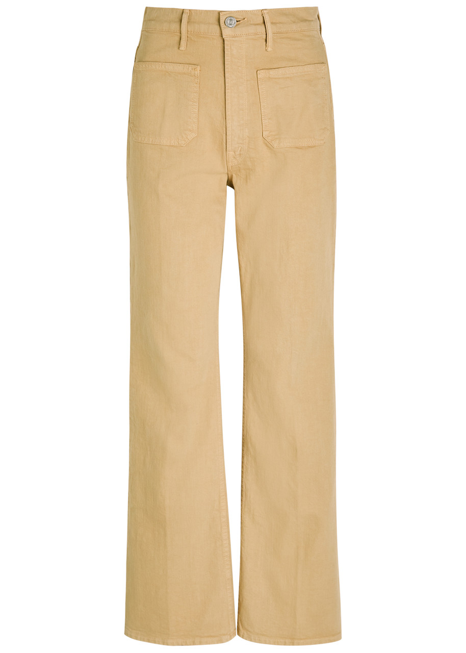 Mother Patch Pocket Brooke Wide-leg Stretch-denim Jeans - Beige - 27 (W27 / UK8-10 / S)
