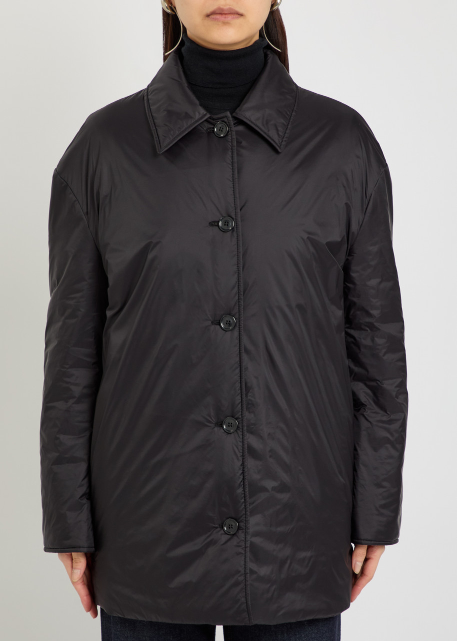  Another Tomorrow Padded Shell Jacket - Black - Xs/s (uk6-8 / Xs) 